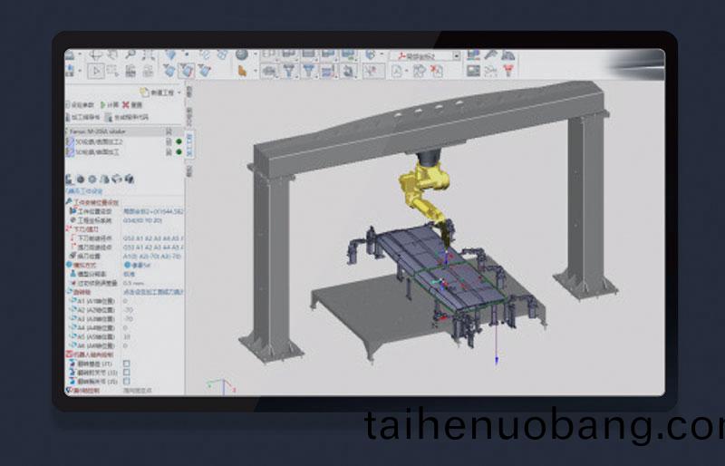 三維機器人激光切割機,三維激光切割(ge)機(ji),3D激光切割機,離線編程輭件(jian)